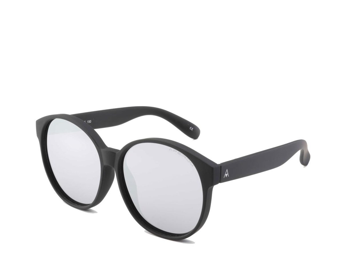 Apeirom Beverly Hills - Zonnebril TR-90 Ultra Light Mat Zwart Frame - UV400 PC Zilver Lens