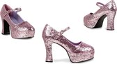 Schoenen Disco glitter roze