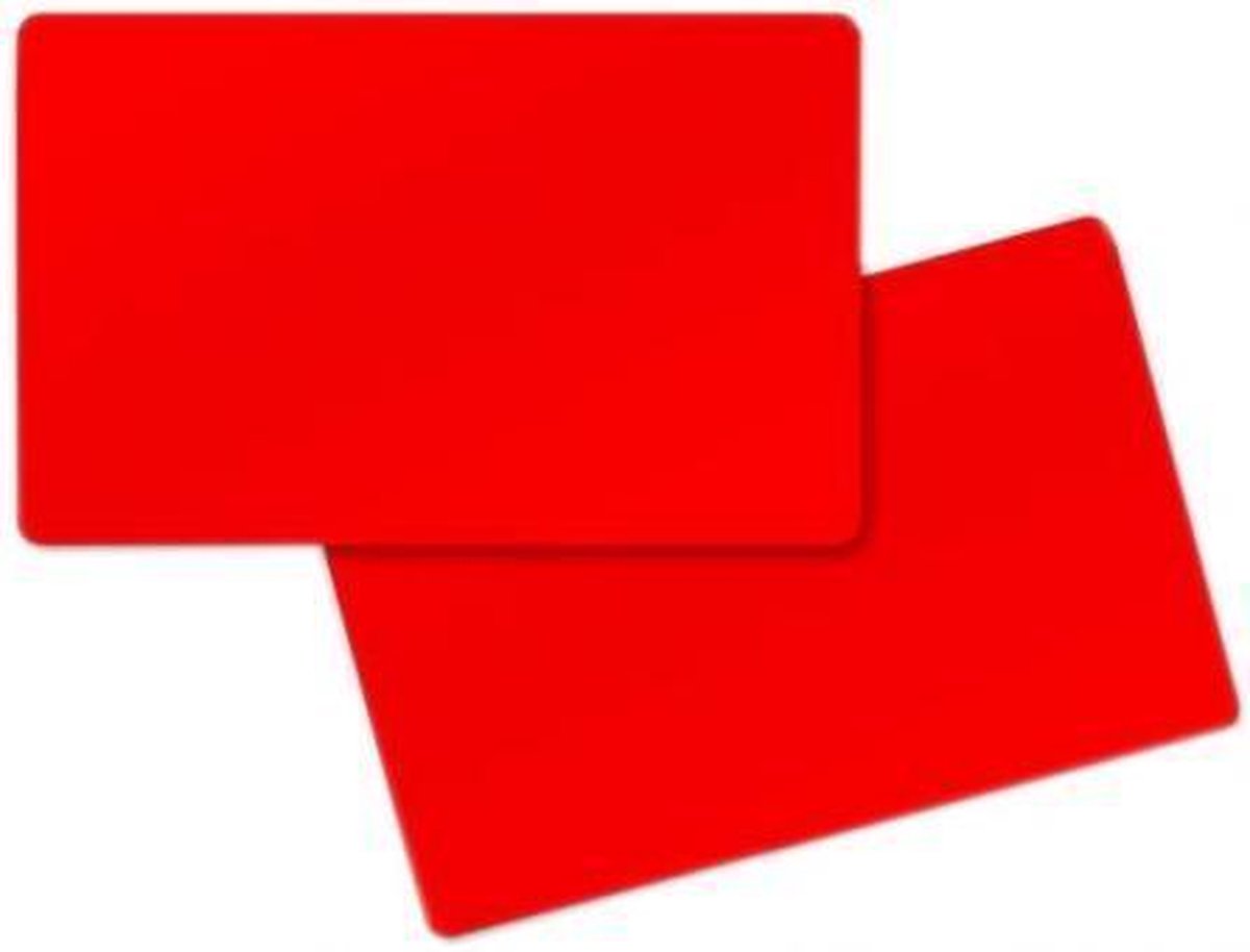100 stuks Glanzend gelamineerde rode PVC kaarten - Prijskaarten