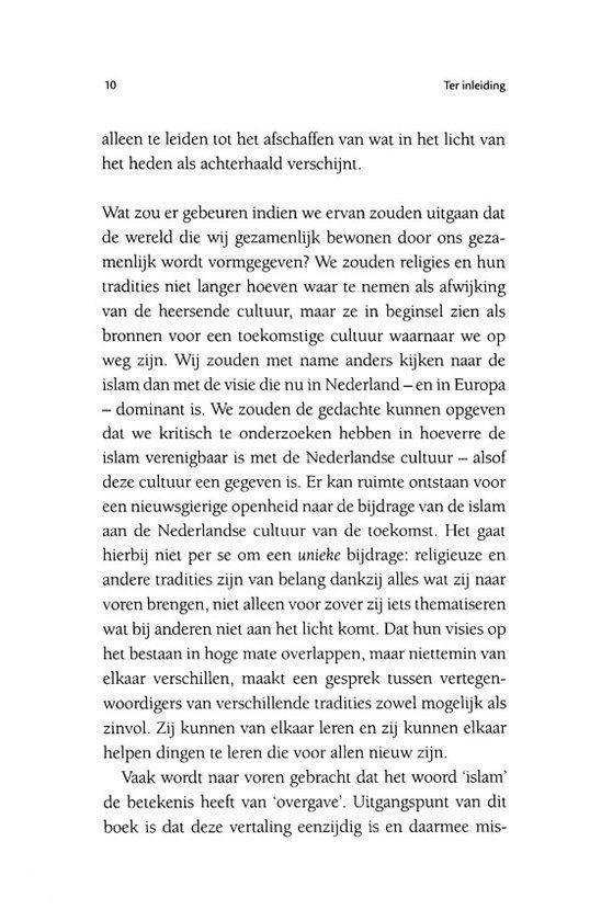 Tekstpagina met Nederlandse tekst over de Nederlandse cultuur en de islam.