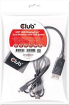 club3D CSV-6200 DisplayPort Adapter [1x DisplayPort stekker, Micro-USB 3.2 Gen 1 B bus (USB 3.0) - 2x DisplayPort bus]