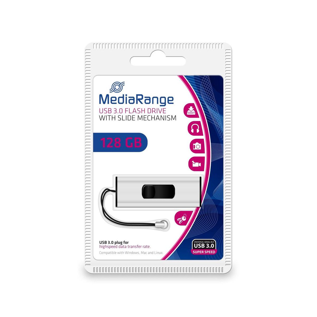 MediaRange MR918 - USB-stick - 128 GB