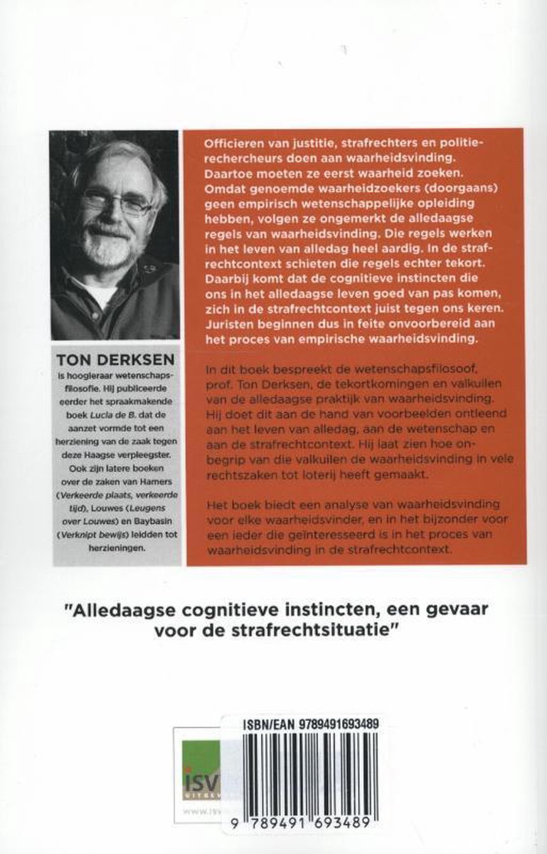 De ware toedracht - back cover