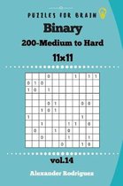 Puzzles for Brain - Binary 200 Medium to Hard 11x11 Vol. 14
