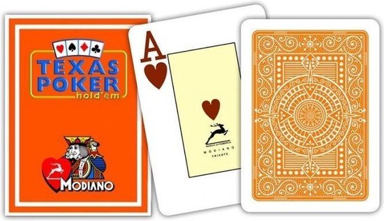 Modiano poker speelkaarten bruin 2 index