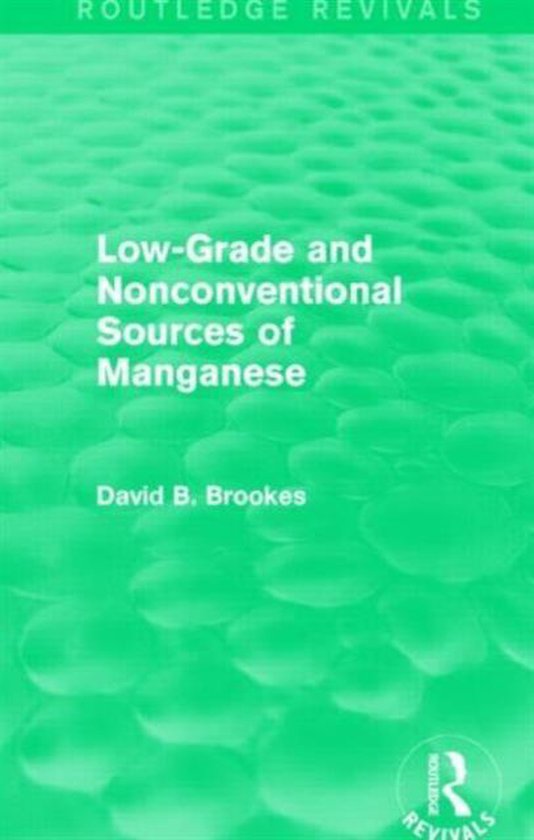 Low-grade and Nonconventional Sources of Manganese - cover