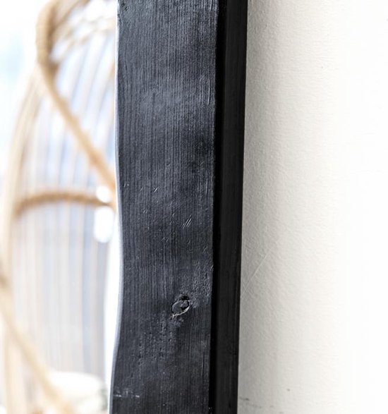 - Exclusives - spiegel houten lijst zwart - 180x100 - spiegels XL - staand en ophangbaar - Merkloos