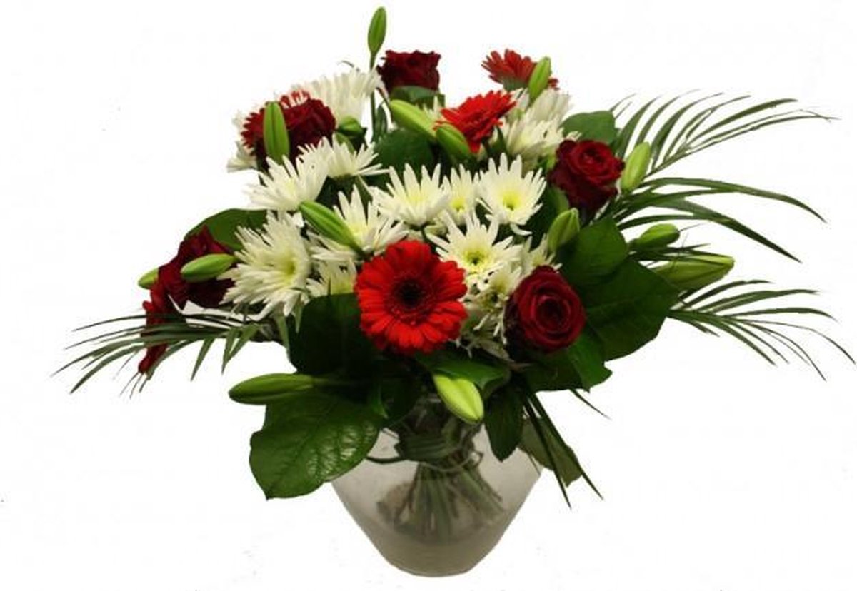 Verjaardag bloemen boeket rood Blush