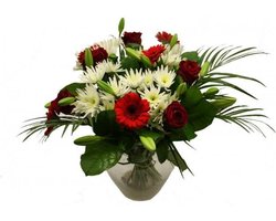 Verjaardag bloemen boeket rood Blush