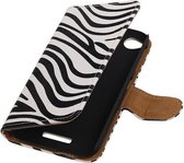 Hoesje voor HTC Desire 320 Zebra Booktype Wallet