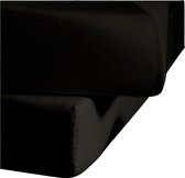 Senza Donna 180 GSM Hoeslaken Zwart - 140x220+35 cm
