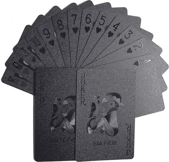Beugel Adviseur hervorming Professioneel Speelkaarten Set - Zwart - Poker - Kaartspel - Patience |  Games | bol.com