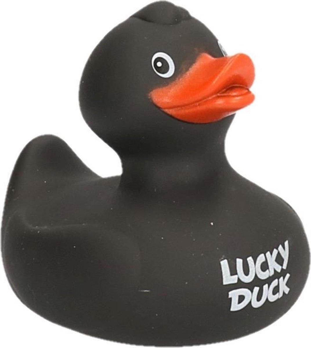 regionaal satire Gehuurd Zwarte badeend Lucky Duck 9 cm | bol.com