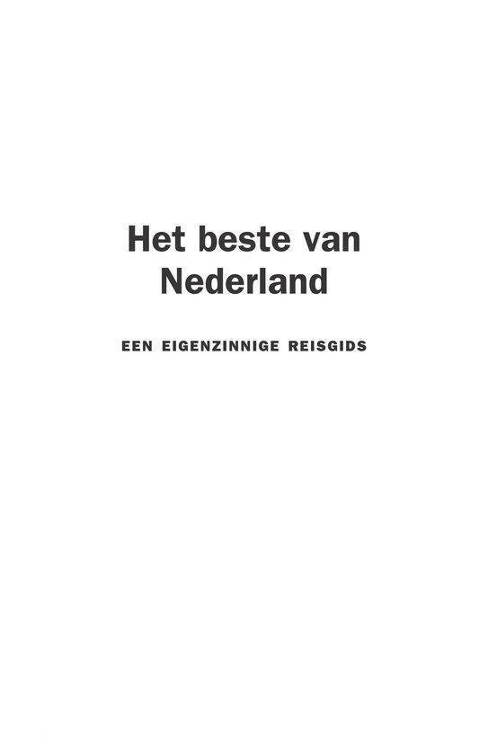 Titelpagina van 'Het beste van Nederland - Een eigenzinnige reisgids'.