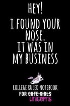 Hey! I Found Your Nose. It Was in My Business