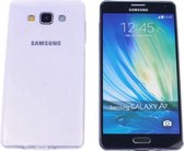Samsung Galaxy A7, 0.35mm Ultra Thin Matte Soft Back Skin case Transparant Paars Purple