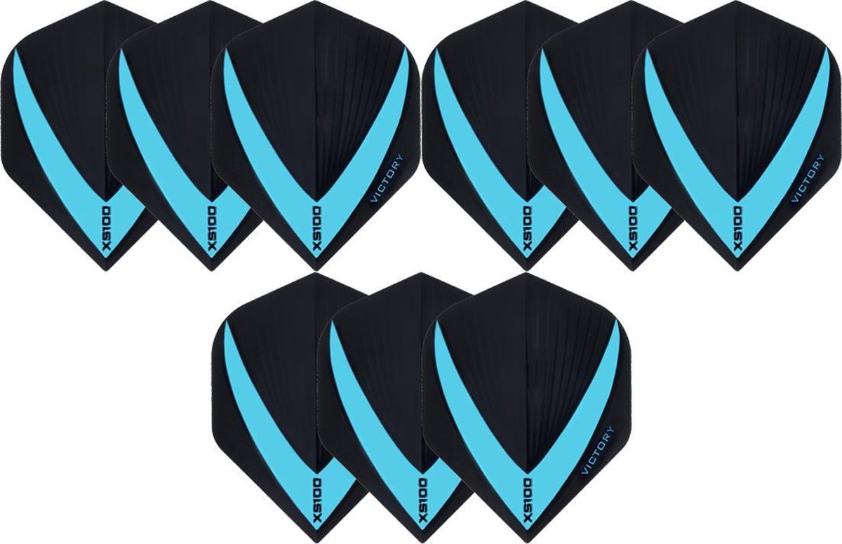Darts Set 3 sets (9 stuks) Super Sterke - Blauwe - Vista-X - flights - darts flights