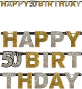 letter banner - happy 50th birthday - 213cm