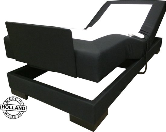 Slaaploods.nl Single - Elektrisch Boxspring Onderstel - 90x220x40 cm - Zwart