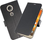 Zwart Wallet Case Hoesje voor Motorola Moto E5 Plus