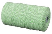 Katoenkoord - Groen/Wit - Touw - spoel 500gr - dikte 1,2mm - lengte 650 mtr (Nr.16)
