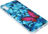 Rood vlinder hoesje siliconen Geschikt Voor iPhone XS Max