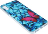 Rood vlinder hoesje siliconen Geschikt voor iPhone XS/ X