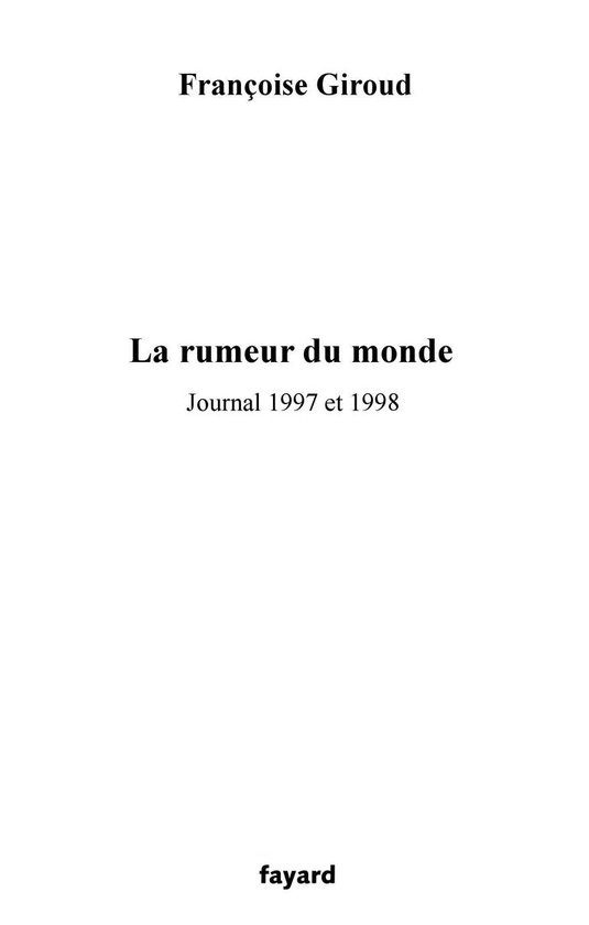 La rumeur du monde - cover