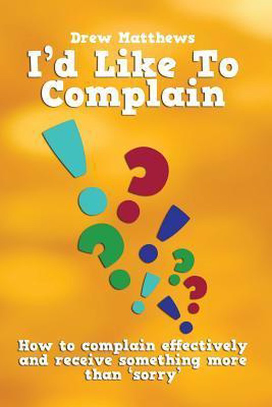 I'd like to complain.. - cover