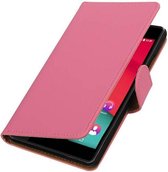 Bookstyle Wallet Case Geschikt voor Wiko Pulp 4G Roze