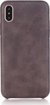 Shop4 - iPhone X Hoesje - Harde Back Case Retro Bruin