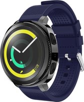 Siliconen Horloge Band Geschikt Voor Samsung Gear Sport - Armband / Polsband / Strap / Sportband Watchband -  Donker Blauw