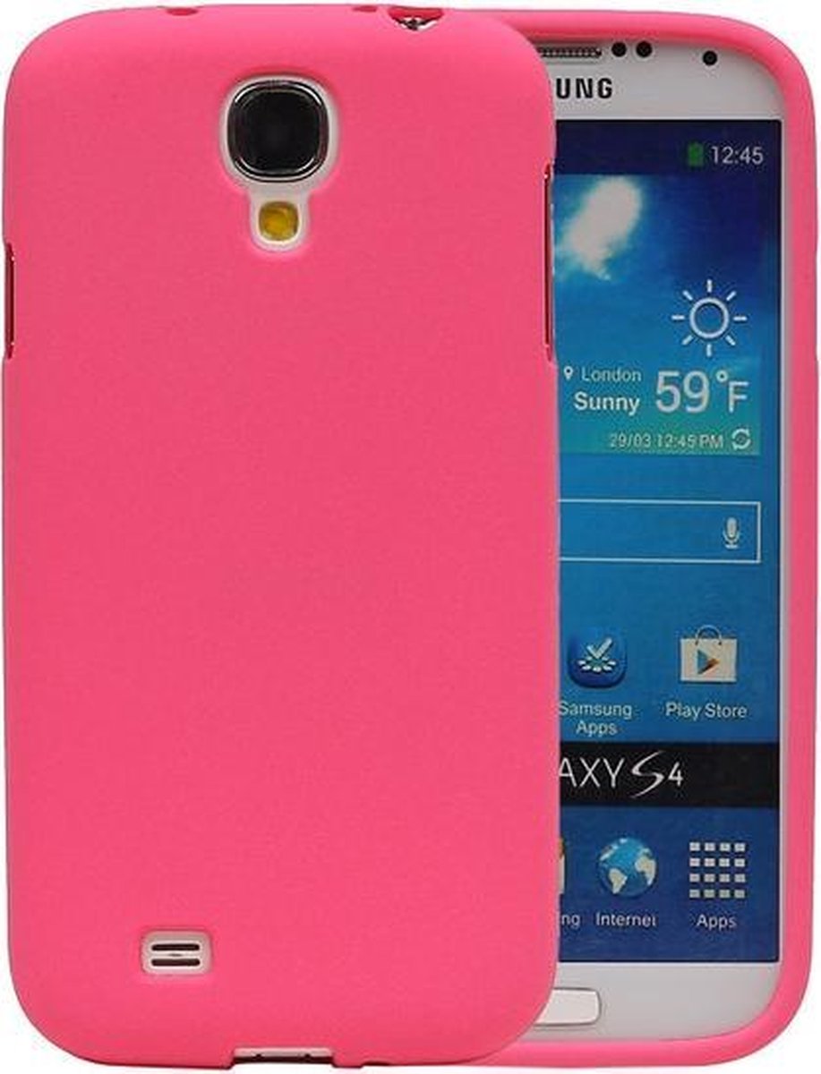 Roze Zand TPU back case cover hoesje voor Samsung Galaxy S4 I9500