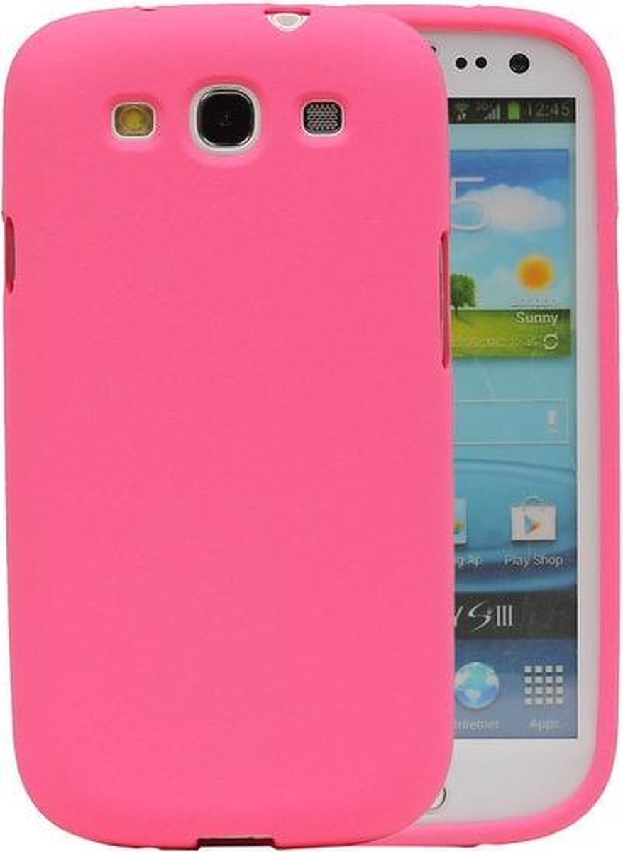 Roze Zand TPU back case cover hoesje voor Samsung Galaxy S3 I9300