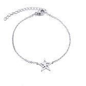 RVS pentagram ster armband 18 cm + 4 | 316L | bff