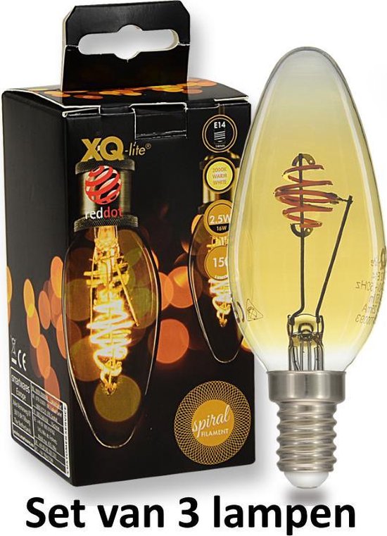 Kaars LED lamp E14 2.5w 2000K = Super Warm wit = 16 watt