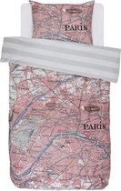Covers & Co Paris Citymap - Dekbedovertrek - Eenpersoons - 140x200/220 cm + 1 kussensloop 60x70 cm - Multi kleur