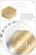 Cirkel Geschenk Labels 20 pak- Modern Lustre