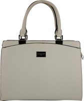 Flora&Co Saffiano handtas licht grijs