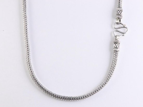 Traditionele zware zilveren snake ketting - lengte 56 cm