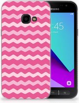Geschikt voor Samsung Galaxy Xcover 4 Uniek TPU Hoesje Waves Pink