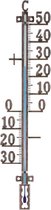 Thermometer buiten metaal koperkleurig