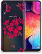 Samsung Galaxy A50 TPU Hoesje Design Blossom Red