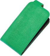 Etui à Rabat Classic Côtelé Vert pour Sony Xperia M