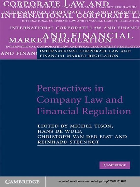 International Corporate Law and Financial Market Regulation  ... - cover