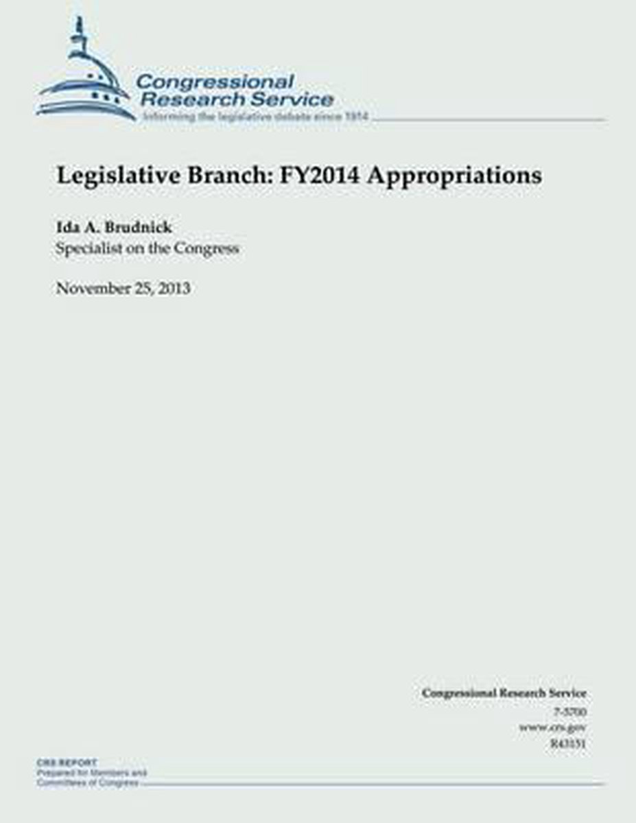 Legislative Branch van Ida A. Brudnick