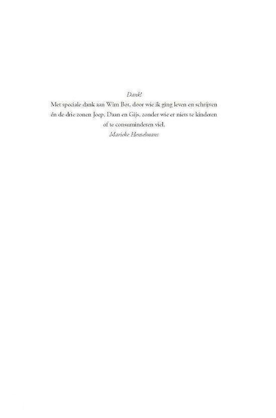 Dankpagina met tekst 'Marieke Henselmans'.