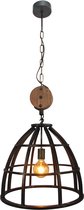 Chericoni - Aperto hanglamp - 1 lichts - 47 cm - zwart black steel & vintage wood
