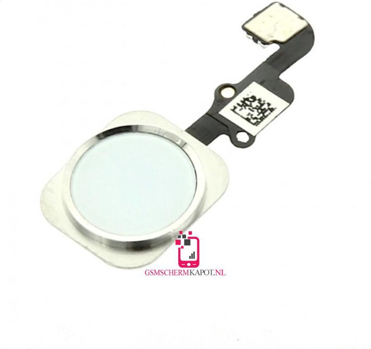 Geschikt voor de iPhone 6 & 6 Plus home button met flex kabel - wit