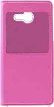 Shop4 - Samsung Galaxy J5 (2017) Hoesje - Window View Case Lychee Roze